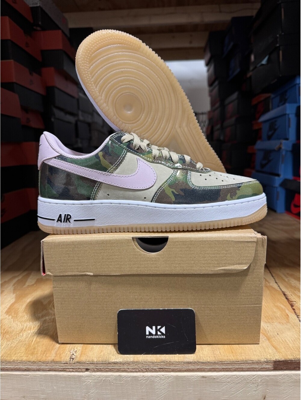 Nike Air Force 1 Low 'Patent Camo' HQ1967-200 BRAND NEW MENS SIZE 9